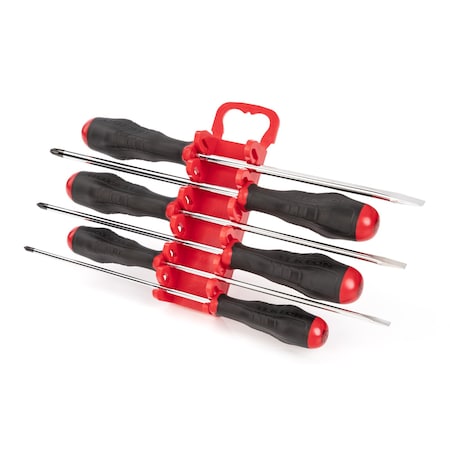 Tekton High-Torque Screwdriver Set, 6-Piece (No 1-No 3, 3/16-5/16 in.) with Holder DRV43503